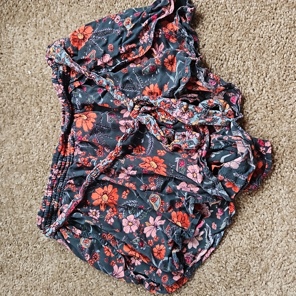 Crossed fabric cottagecore shorts